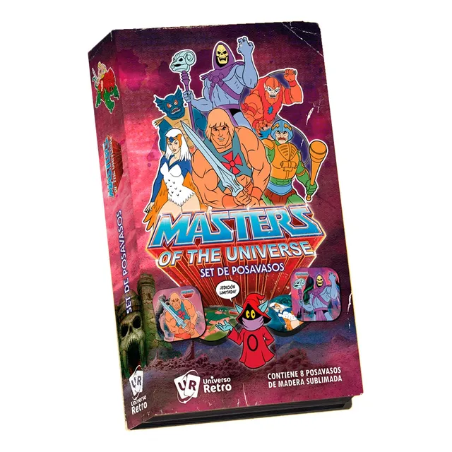 Posavasos He-man Motu Skeletor Boxset X 8 Vhs Universo Retro