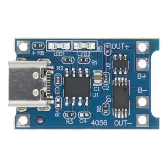 Módulo De Carga De Baterías De Litio Tp4056 Micro Usb Tipo C