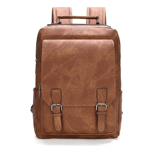 Buluo Mochila Masculina De Couro Bolsa Para Laptop De G