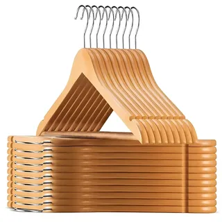 Doaf Kit 30 Cabides Para Roupas Em Madeira Premium