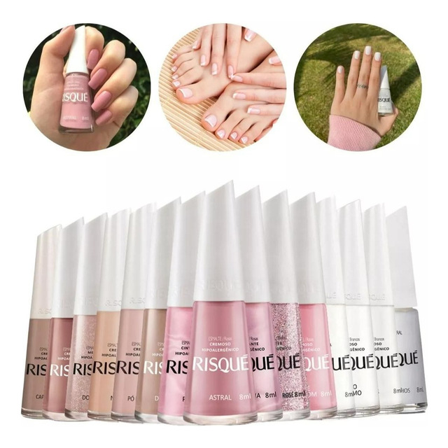 Kit 15 Esmaltes Risque Hipoalergênicos Mais Vendidos Kit 15 Esmaltes Risque Hipoalergênicos Mais Vendidos