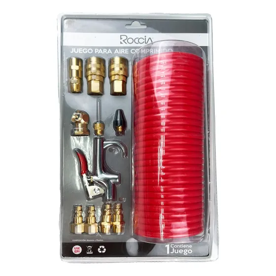 Kit De Accesorios Para Compresor 14 Piezas Marca Roccia