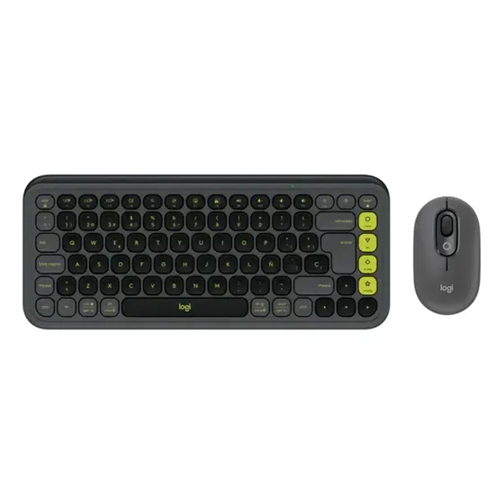 Kit Teclado Y Mouse Logitech Pop Icon, Español Mouse Negro Teclado Negro | Cuotas sin interés