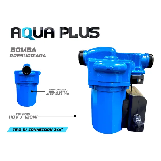 Bomba Presurizadora P/ Baños 120w Aquaplus