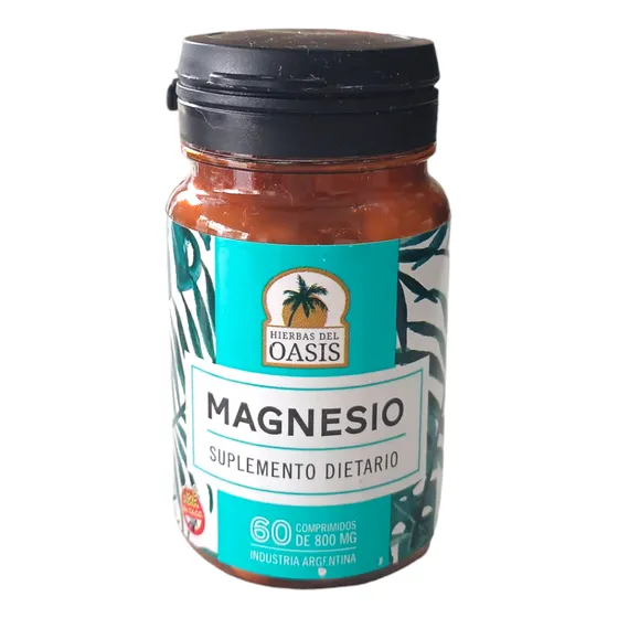Magnesio Suplemento Dietario Hierbas Del Oasis 60 Comprimido