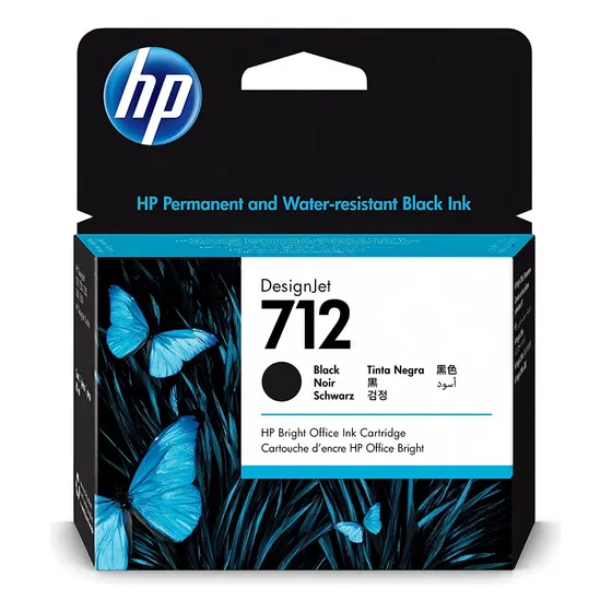Cartucho De Tinta 712 Preto 80ml Hp T210 T250 T650