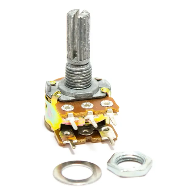 5 Potenciometros Con Llave Logaritmico 16mm 2.5k 2k5 A2.5k