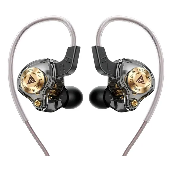 Fone de Ouvido In-Ear Gamer QKZ Enzo Preto Hi-Res Cabo Cobre 11mm com Microfone