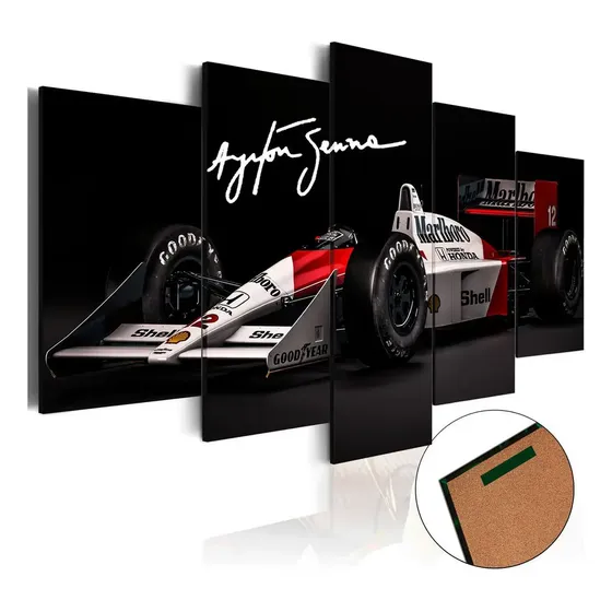 Kit 5 Quadros Decorativos Ayrton Senna Mclaren Sala Quarto