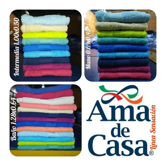 Toallas Ama De Cada De Mano Medidas 0.69 X 0.45 Cmts 