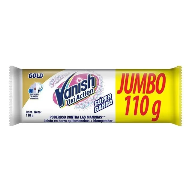 Jabón Vanish Oxi Action Jumbo Quitamanchas Blanqueador 110g