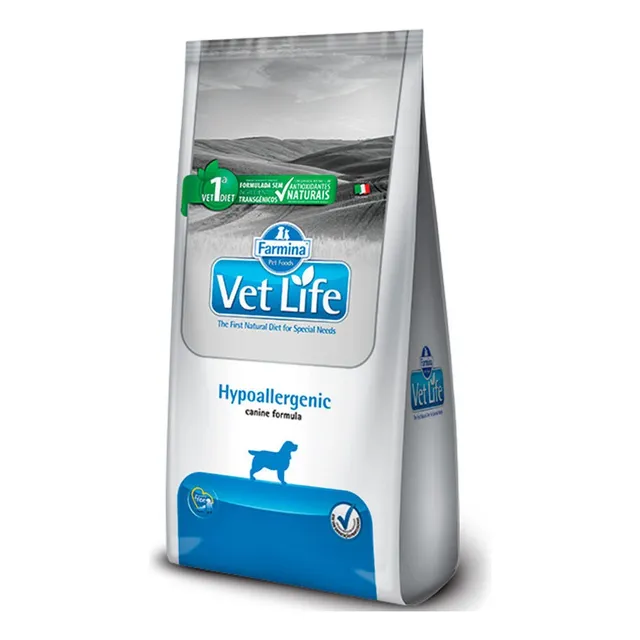 Alimento Vet Life Natural Canine Hypoallergenic para perro adulto todos los tamaños sabor mix de 10.1 kg