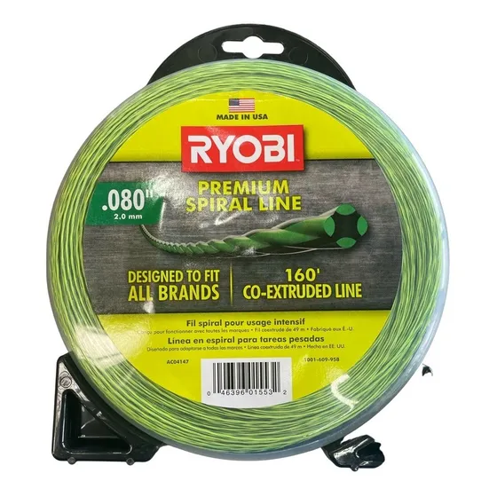 Hilo Ryobi Uso Rudo Para Desbrozadora De 2.0 Mm Color Verde