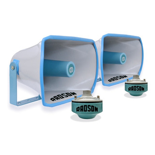 2 Trompetas Metálicas Uso Rudo Radson, Rectangular 100w Rms 2 Trompetas Metálicas Uso Rudo Radson, Rectangular 100w Rms