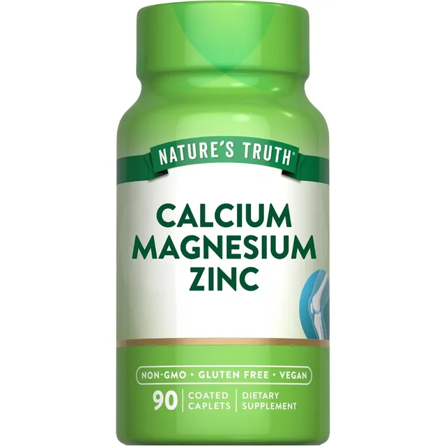 Calcio, Magnesio Y Zinc Nature's Truth 90 Tabletas Sin Sabor