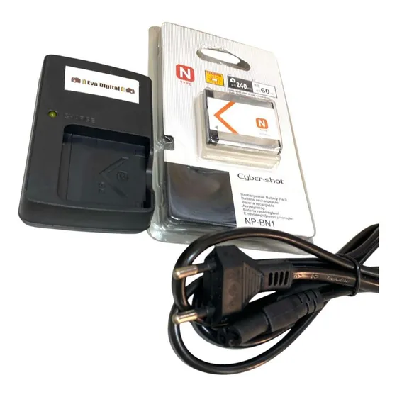 Bat-eria Np-bn1 Dsc-w350 E Carregador Eva Para Sony W610