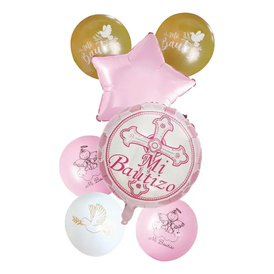Set De Globos De Bautizo Para Niños Y Niñas