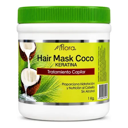 Crema para Cabello Miflora de Coco Hidratación y Nutrición 1 Kg