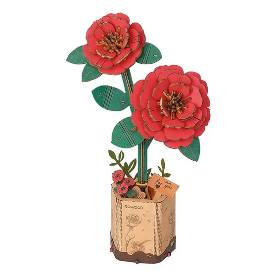 Puzzle 3D Madera Camelia Armable Robotime TW031 113 Piezas | Cuotas sin interés