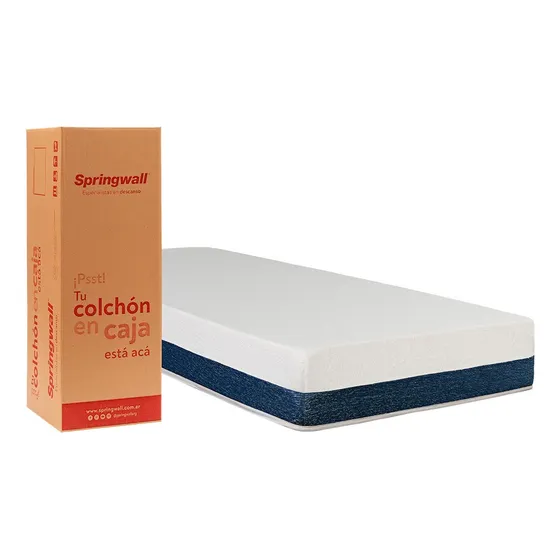 Colchón Resortes Springwall Hybrid Max 080x190 1 Plaza Color Blanco