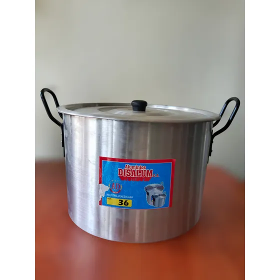 Olla Sopera Disalum En Aluminio De 36.cm
