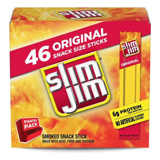 Slim Jim Bocadillos De Tamano Original Para Aperitivos, Faci
