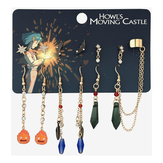 Set Aretes Ghibli Howl Calcifer Castillo Original Hottopic Set Aretes Ghibli Howl Calcifer Castillo Original Hottopic