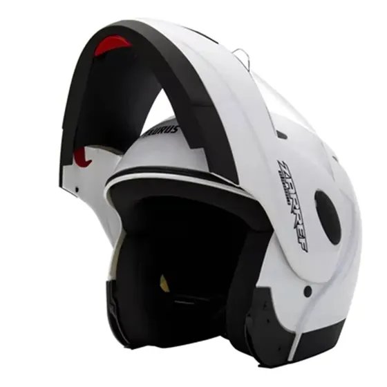 Capacete Taurus Zarref V4 Escamoteável Retrátil Robocop Cor Branco Tamanho 60 — foto 2