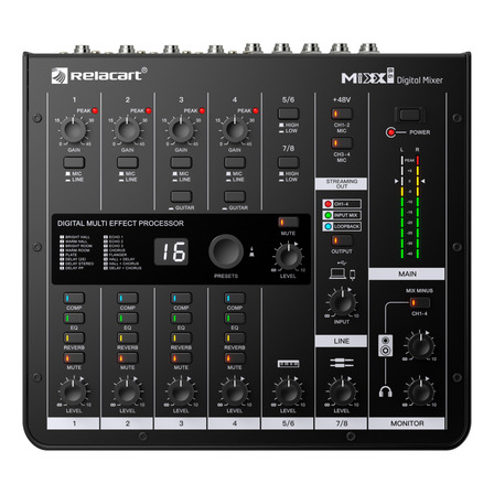 Amw Relacart Mixx 8.6 Mesa De Som Digital 8 Canais Efx Usb ! Amw Relacart Mixx 8.6 Mesa De Som Digital 8 Canais Efx Usb !