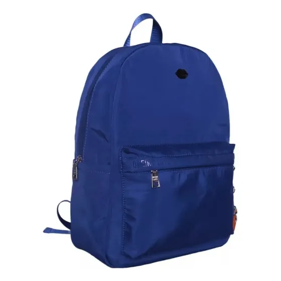Mochila Urbana Oreiro Love Bolsillo Frontal Mujer Liviana Color Azul 27864