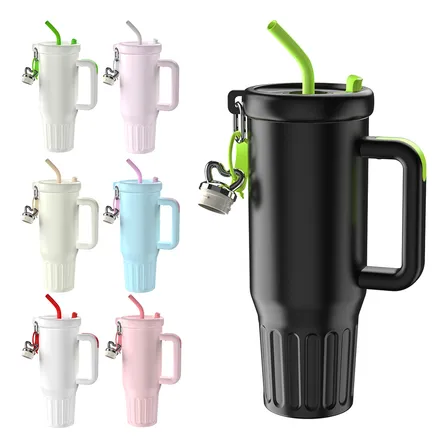 Copo Térmico Inox 1,2l Com Alça,tampa,canudo,anti-vazamento