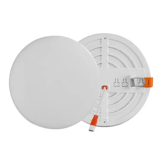 Panel Led 9w Incrustar Redondo Luz Blanca Borde Infinito Color Blanco 85-265V