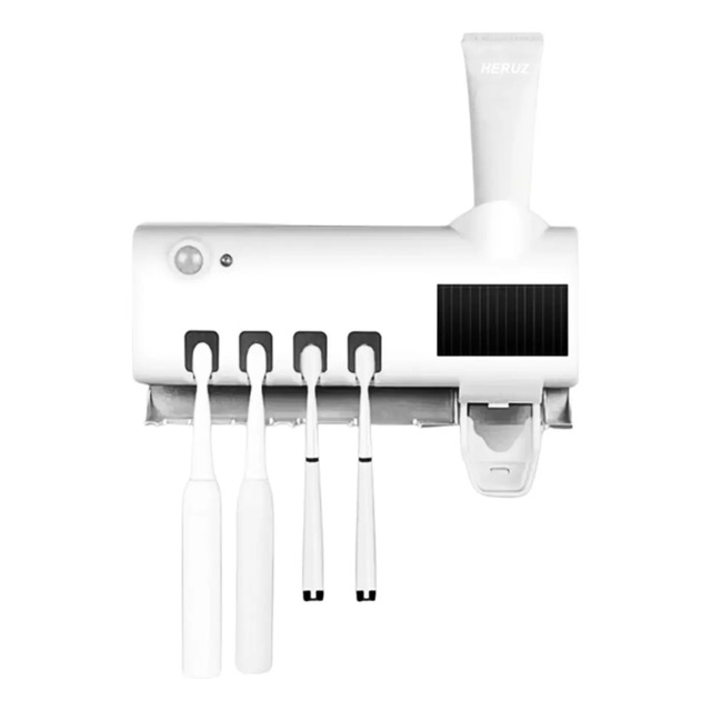 Dispenser Aplicador Pasta Dente Creme Dental Escovas Suporte Branco
