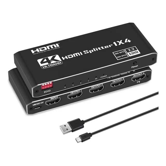 Splitter Hdmi Divisor Hdmi Utp 4k 3d Soporte Scalar 1x4