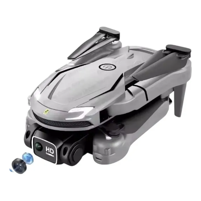 Dron Super 8k Gris Mate Alerones Oscuros Posicionamiento Flu