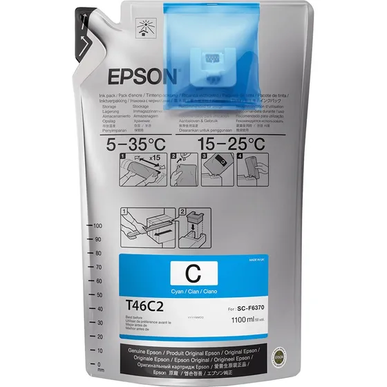 Tinta Sublimática Epson Azul Ciano T46C220 PARA F6370 F9470 F9470H