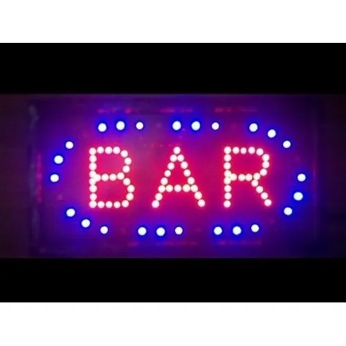Cartel Led Bar Pizarras Bar Abierto Led Café La Que Quieras