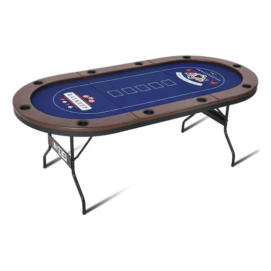 10 Player Foldable Poker Table With Cup Holders And Padded R