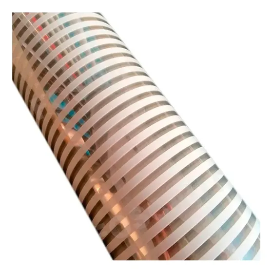 Adesivo Jateado Listrado Persiana Box Blindex Vidro 9mx1,50m