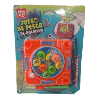 Juego De Pesca De Bolsillo Juguete Play Day 2 Cañas Naranja Juego De Pesca De Bolsillo Juguete Play Day 2 Cañas Naranja