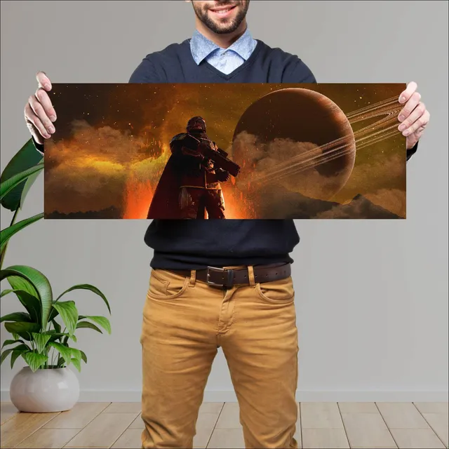 Cuadro Grande 30x80 Cm Gamer Helldivers 2