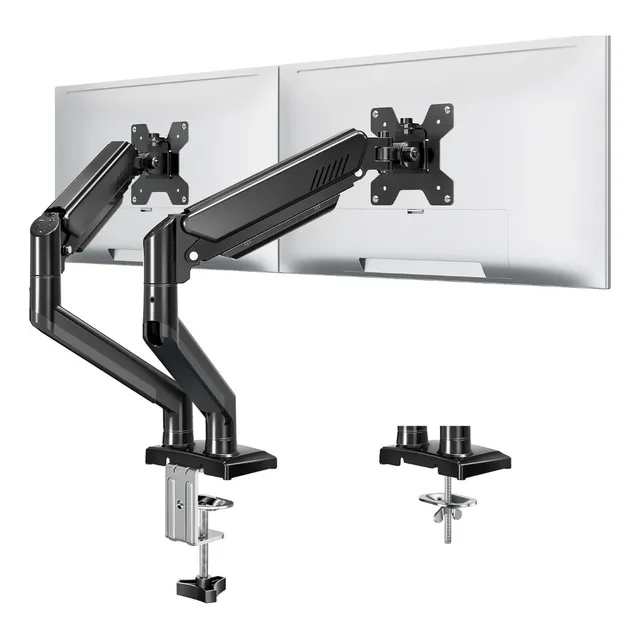 Mountup MC8014B Base Doble Ergonómica Para Monitor De 13 A 32 Color Negro