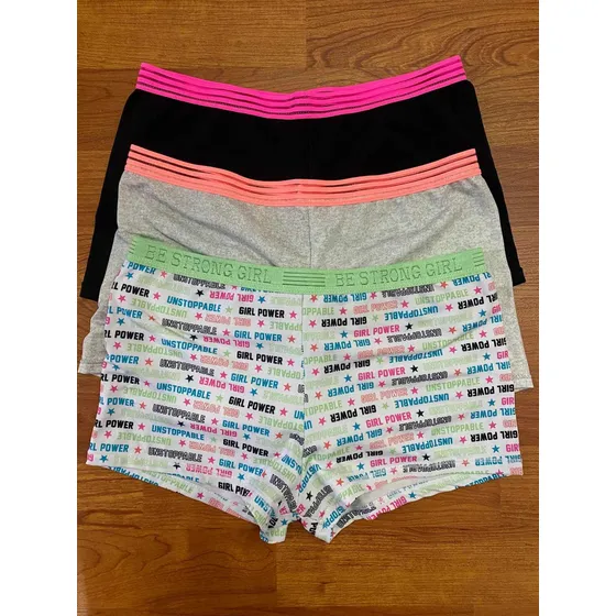 Set De 3 Pantys Tipo Short Para  Niñas Athletic Works, 10-12