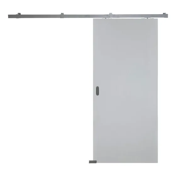 Porta Correr Primer Branco Madeira 90x210 Kit Aluminio