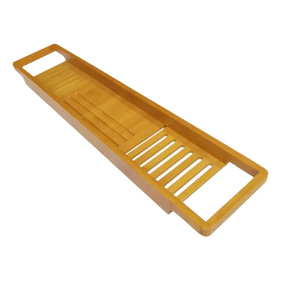 Organizador Bandeja Para Bañera Nordica De Bambu - Spa Relax Color Marrón Claro