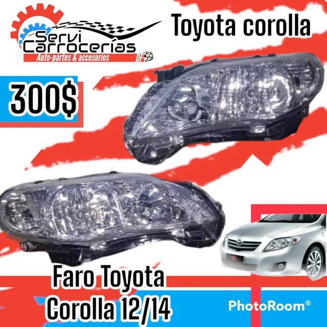 Faro Toyota Corolla Exi/gli 12/14 Sin Modulo Marca Kotech