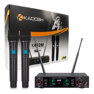 Microfone Sem Fio Duplo Kadosh K492m Uhf Profissional MĂŁo Microfone Sem Fio Duplo Kadosh K492m Uhf Profissional MĂŁo