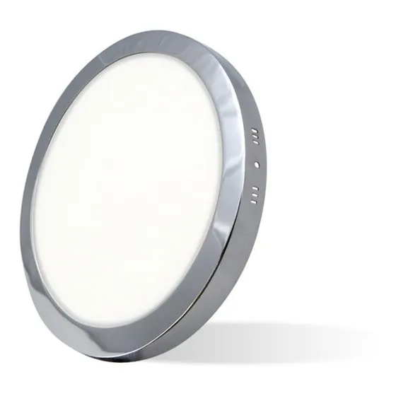 Panel Led Sobreponer 18w 22cm Redondo Cromado Angel Light 