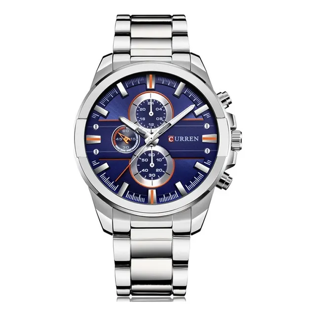 Reloj Curren 8274 Versátil Cronógrafo De Hombre Correa Acero