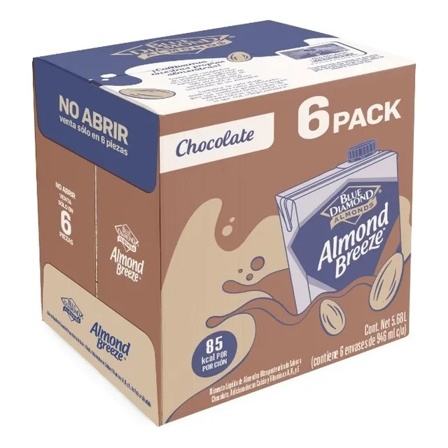 Leche De Almendra Chocolate Almond Breeze 6 Piezas